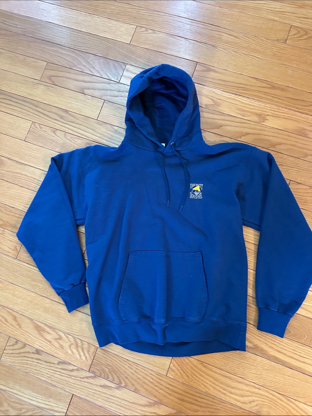 Salty Dog Cafe Classic Men's Navy Hoodie Sweatshirt with Front Pocket